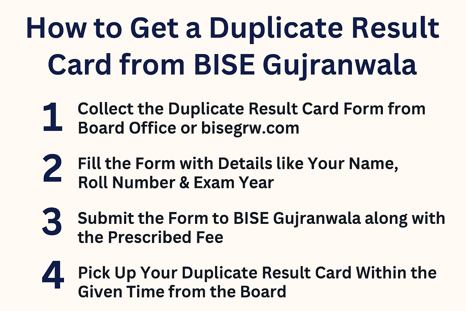 How to Get a Duplicate Result Card from BISE Gujranwala