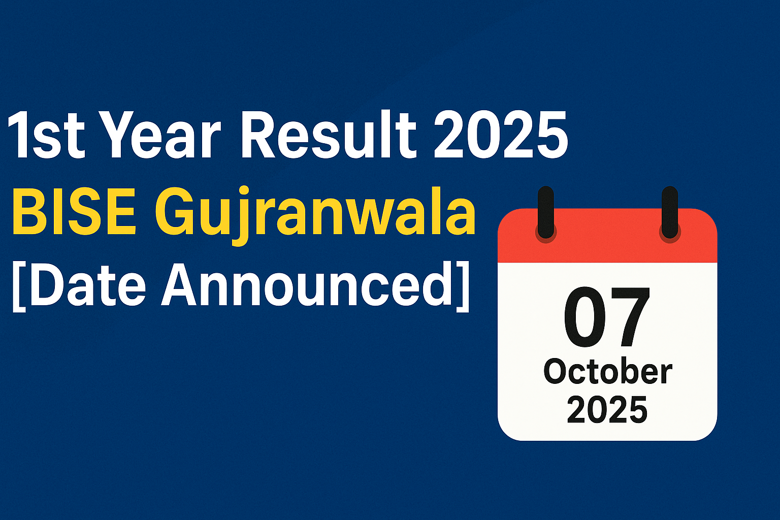 1st Year Result 2025 BISE Gujranwala