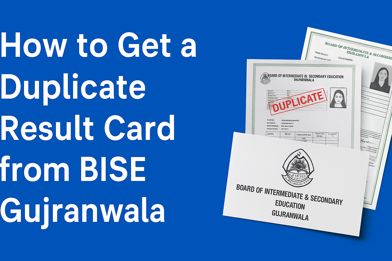 How to Get a Duplicate Result Card from BISE Gujranwala